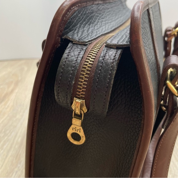 DOONEY AND BOURKE vintage leather black and brown shoulder bag - Picture 11 of 16